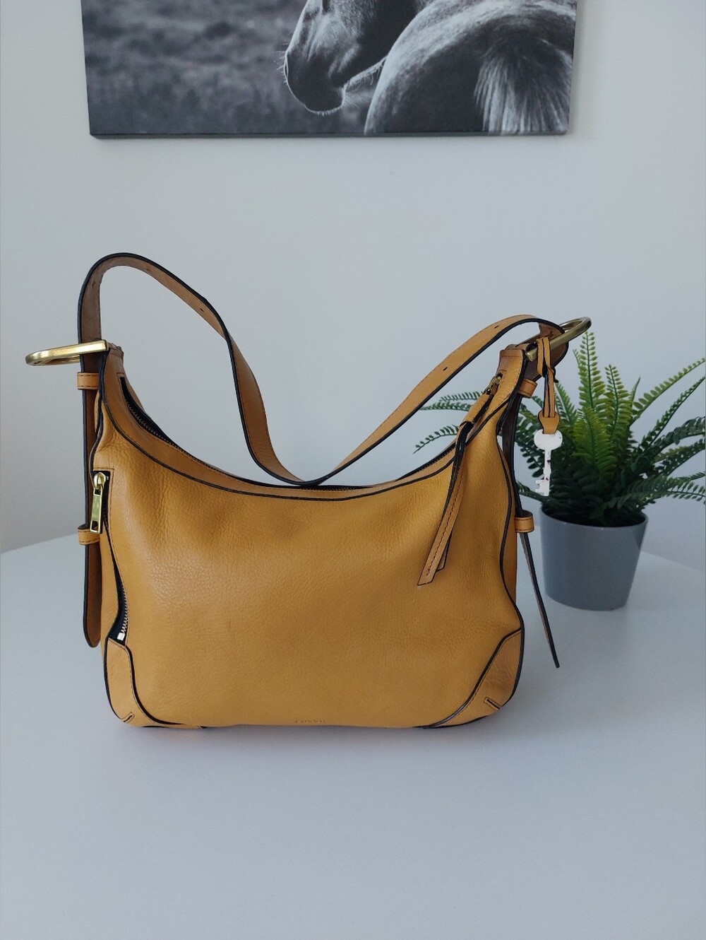 Fossil Women Hobo Shoulder Bag Slouchy Leather